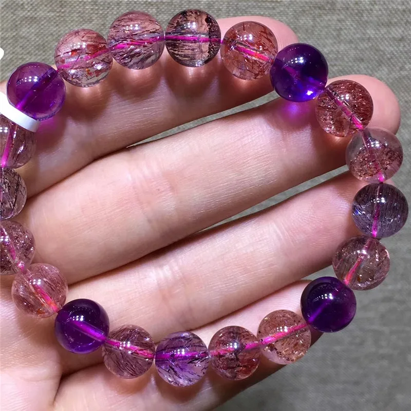 Natural Super Seven Melody Stone Rutilated Quartz Bracelet (4)