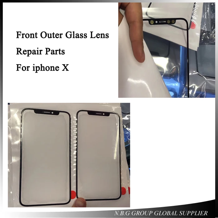 100pcs/lot by DHL High Quality LCD Screen Front Glass Lens Repair Parts for iPhone X Outer Replacement | Мобильные телефоны и