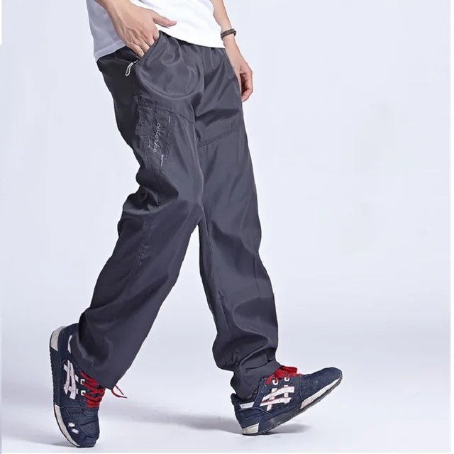 Grandwish 2018 New Quickly Dry Breathable Exercise Pants Men Elastic Waist Men Active Pants Outside Trousers Plus Size 3XL,PA095