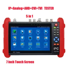 Libera shiping Novo Produto Pro Segurança 5 em 1 TVI AHD IPC IPC CVI CCTV TESTER 7 POLEGADAS Touch Screen Câmera de Vídeo PTZ Tester