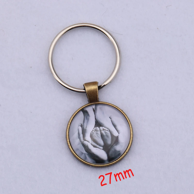 

Round Time Gem Keychain Customize Glass Dome Cabochon Glass Cabochon Can Engraved Photo Or Text Key Fobs Jewelry