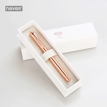 

Never Rose Gold Metal Gift Pen 0.5mm Liquid-ink Gel Pens Signing Pen Office and School Business Student Gift Stationery Supplies