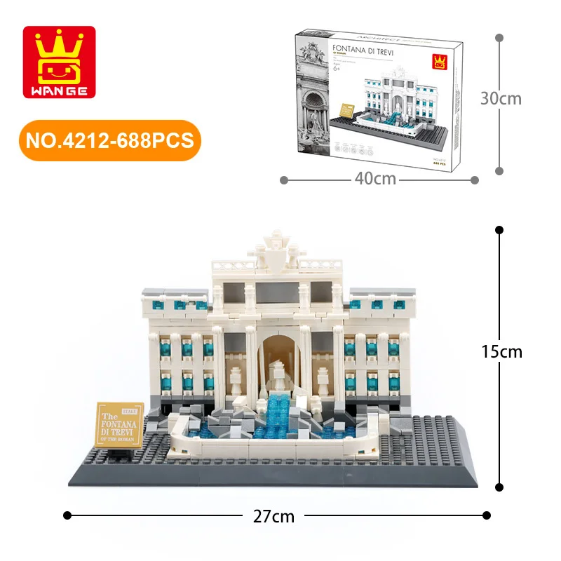 WANGE всемирно известная архитектура строительные блоки Лондон Париж башня мост кирпичи развивающие игрушки для детей Подарки - Цвет: 4212 NO ORIGINAL BOX