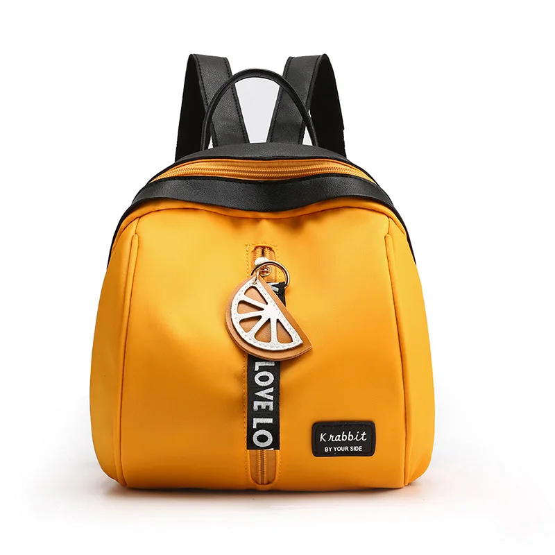 Новая модная женская маленькая сумка, школьный ранец большой емкости, водонепроницаемый минималистичный милый розовый цвет, женский рюкзак для девочек - Цвет: Цвет: желтый