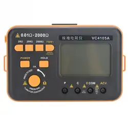 VC4105A цифровой измеритель сопротивления заземления ЖК-дисплей тестер сопротивления измерения напряжения инструменты
