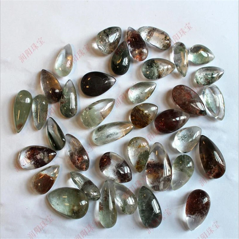 

Natural Stone Ghost Phantom Quartz Crystal Gem Specimen Healing Stone Pendant Nice Gift For Stone Collection Decoration Crafts