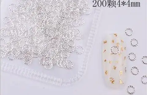 Mixed 3D DIY Hollow Metal Frame For Nail Art Decor Geometry Golden Tips DIY Nail Art Tools Fashion Nail Studs P3R#
