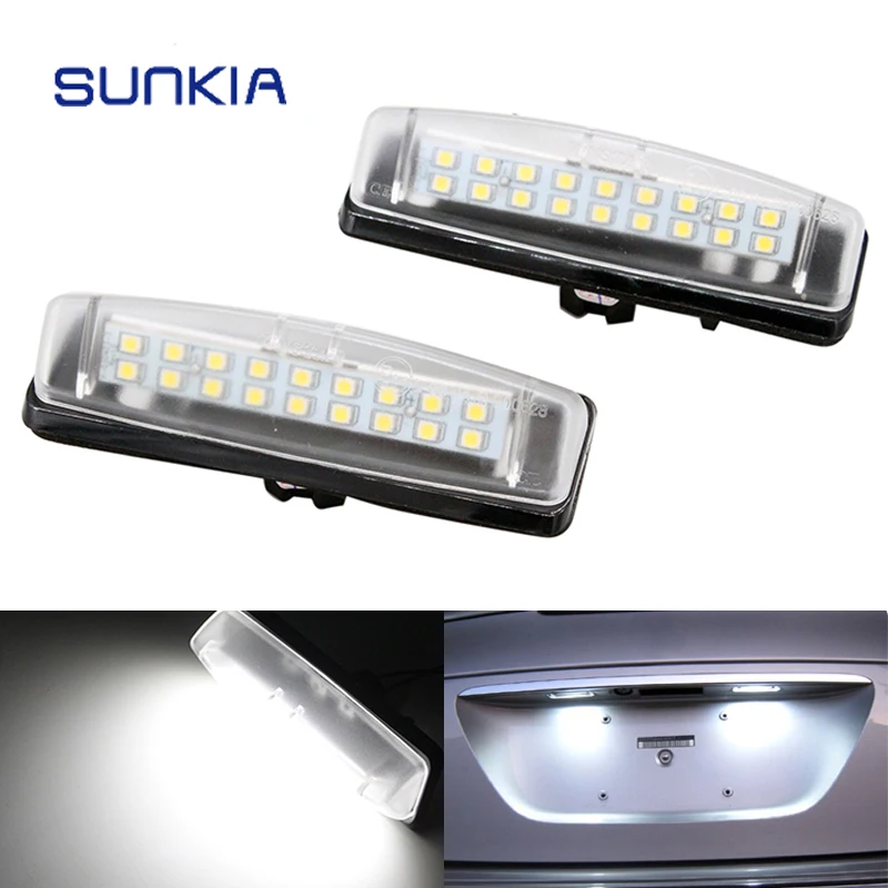 2 шт./компл. SUNKIA светодиодный номерной знак для Toyota Camry/Aurion Avensis Verso Echo Prius