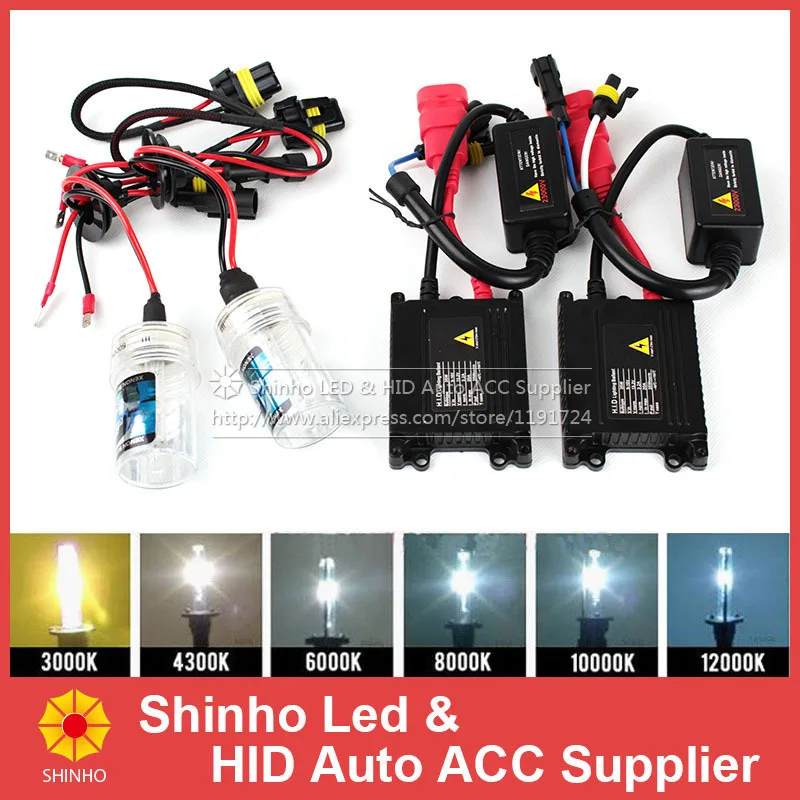 AC 35W Slim Ballast HID Conversion Kit Headlamp Xenon Head Light For