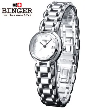 Newest Fashion Brand Women Rose Gold Steel Watch Lady Casual Stainless Binger Quartz Wristwatch 50M Waterproof