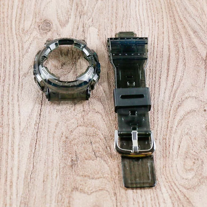 Женские часы с аксессуарами для Casio baby-g серии прозрачный ремешок BA-111 110 112 120 Смола ремешок серии - Цвет ремешка: Black