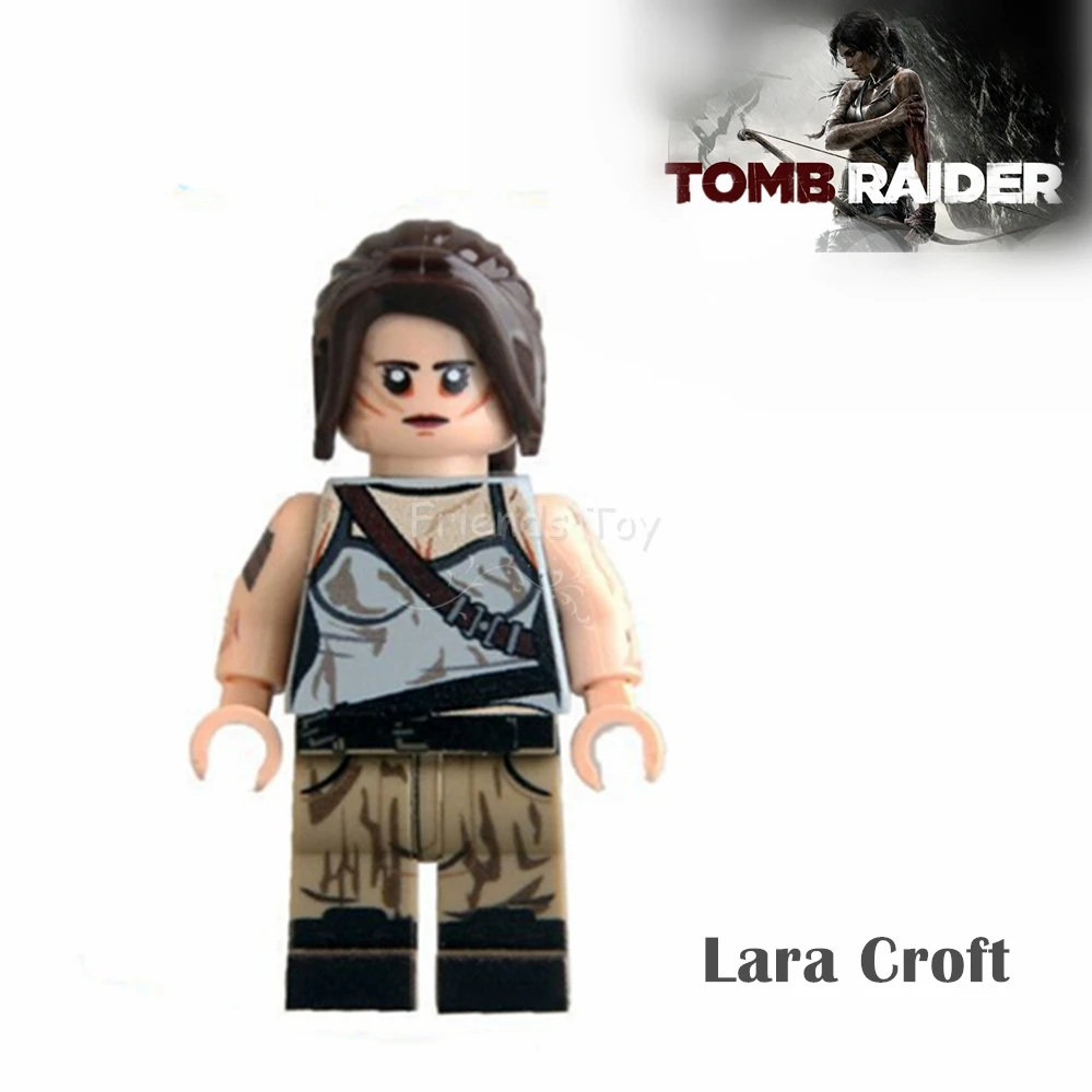

Single Sale Lara Croft Tomb Raider Building Movie Mini Man Blocks Legoings
