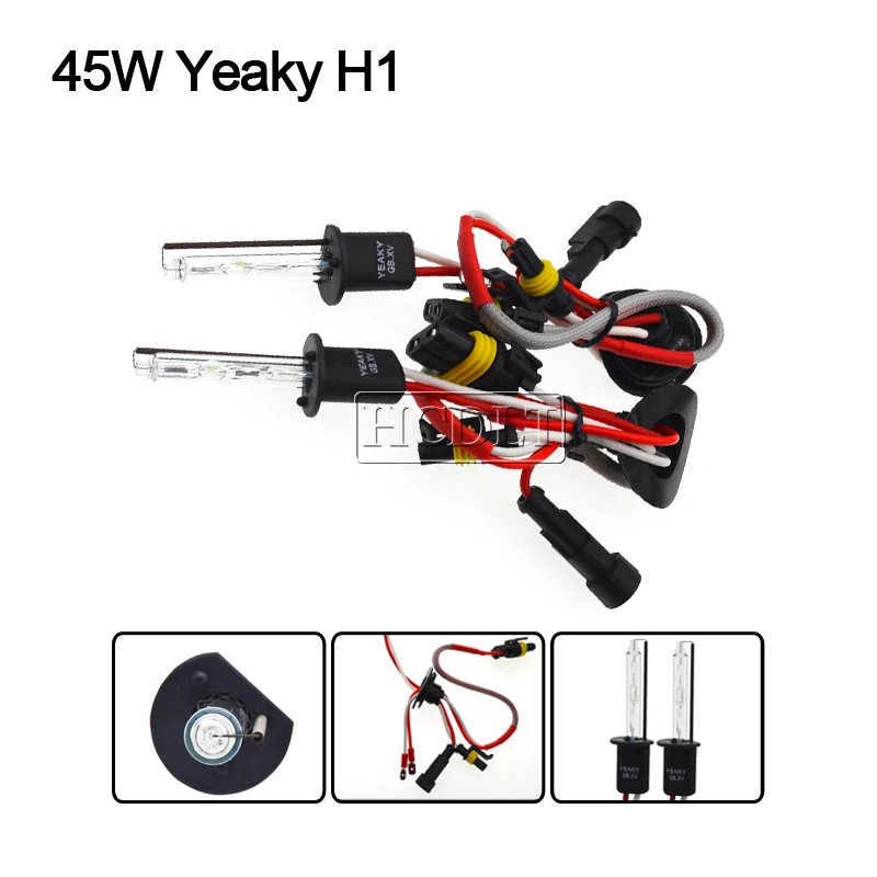 HCDLT Ultra Bright 45W 5500K Yeaky Bulb HID Kit Xenon H1 H11 HB3 9006 HB4 9006 H7 Car Light Xenon Yeaky Fast Bright Ballast Kit (2)