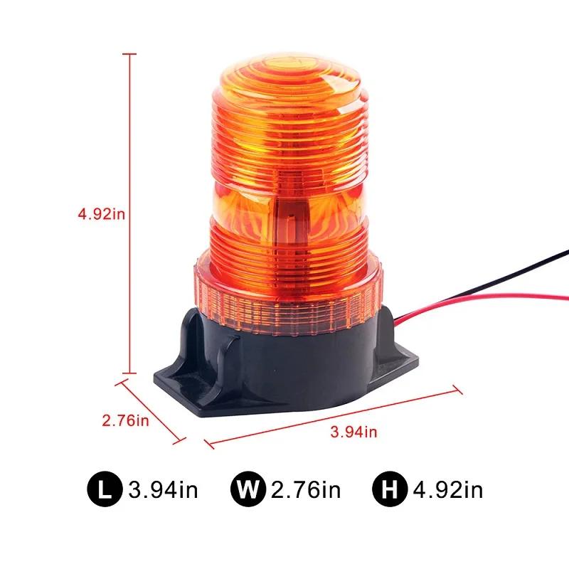 Indicator High Dome amber LED Flashing font b Lamp b font Car Trucks Rotating Strobe Signal