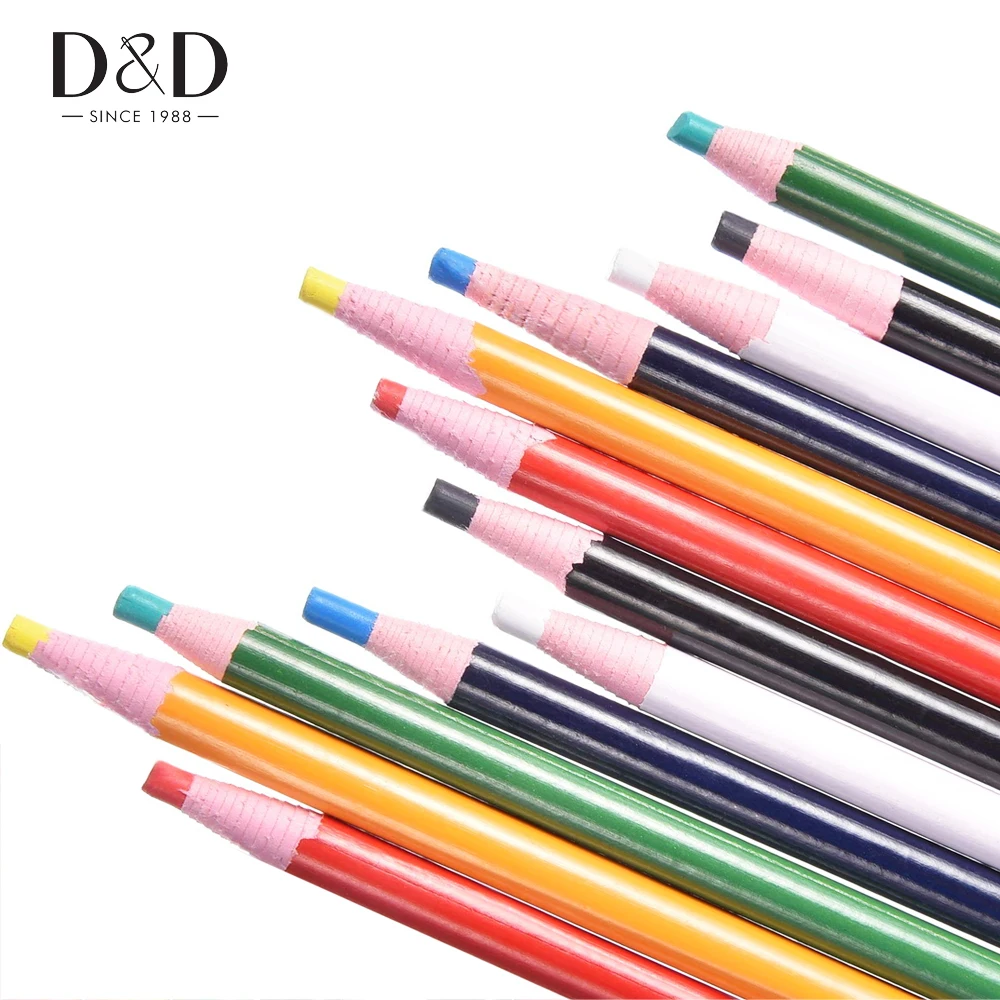 LoveinDIY 12Pcs Assorted Dressmaking Chalk Pencils Sewing Marking Pen Pencils