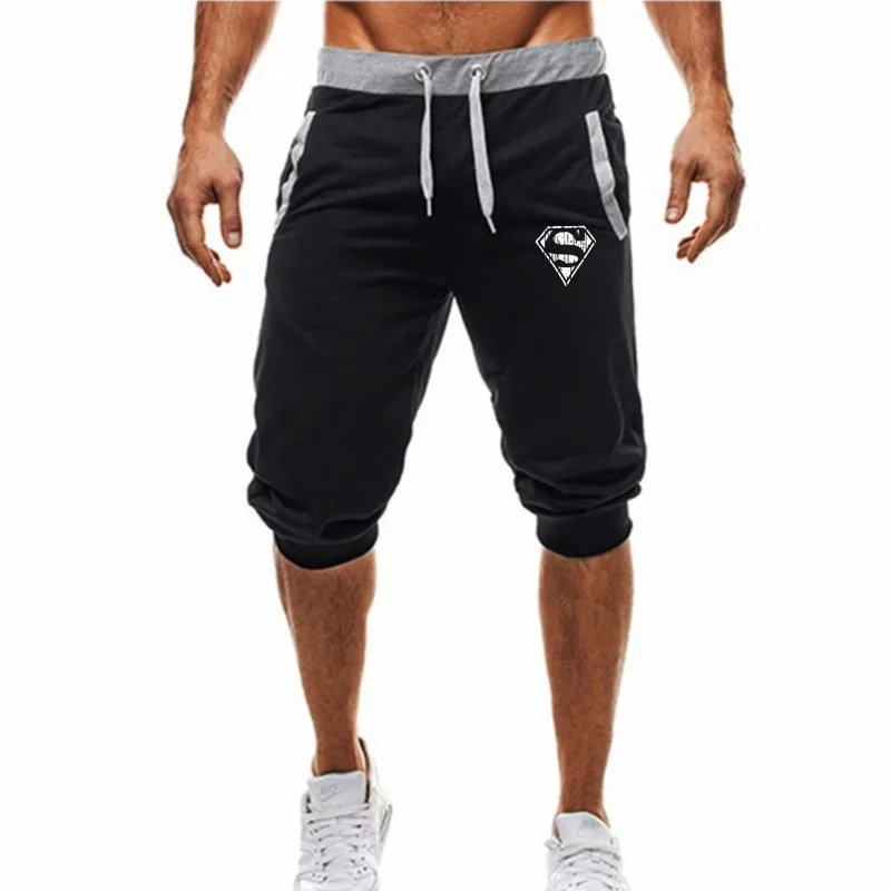

Color patchwork jogger shorts sports shorts men's Bermuda shorts 2019 summer men's casual men's knee long shorts #P-5001