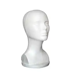 1x женской модели головы женский стирофомовый шляпа очки волос парик Манекен выставочная стойка головы модель грудь женский стирофомовый