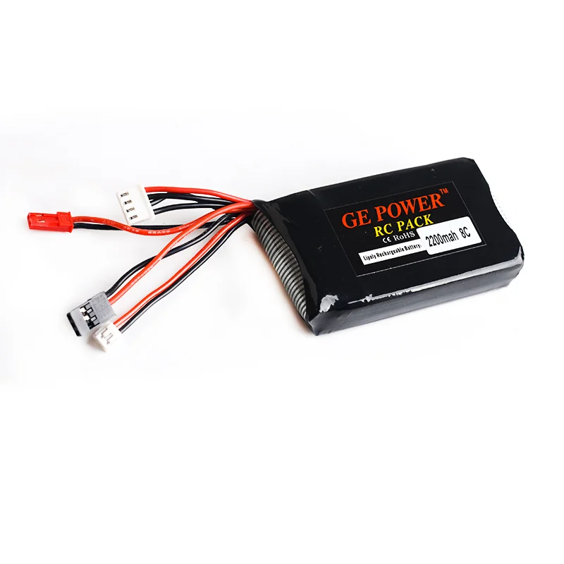 1 шт. 3S 11 В 2200 мА · ч 8C 3PK Lipo аккумулятор с кабелем jst и futeba в подарок для Flysky FS GT6