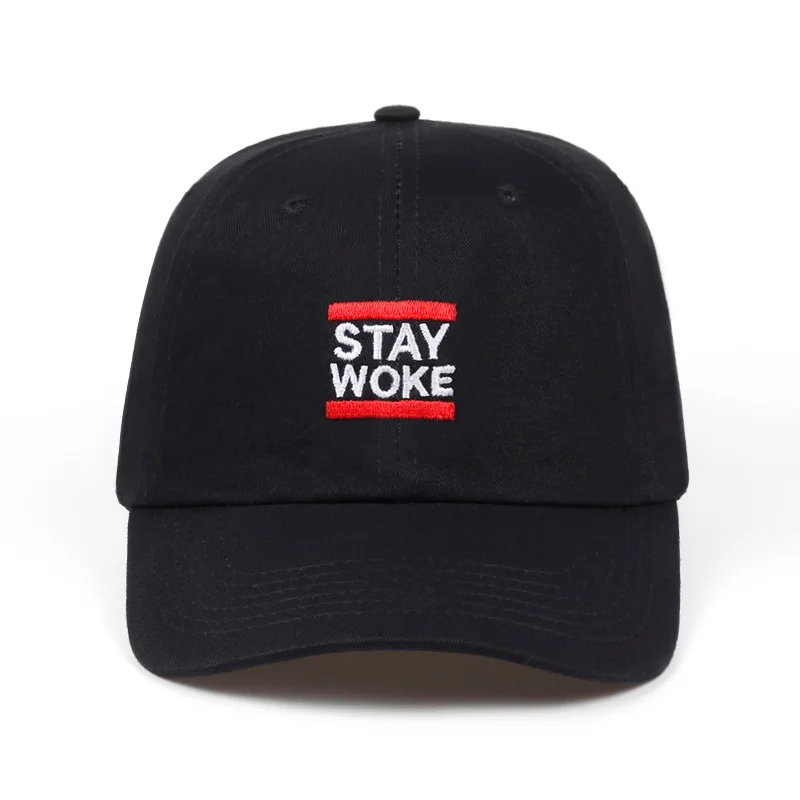 

2018 brand Stay Woke Run DMC Font Style Twill Cotton Popular Low Profile Dad Cap Hat fashion men women golf baseball cap bone