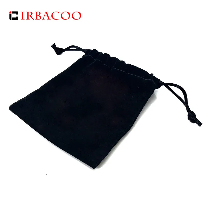 

IRBACOO High Quality Black Velvet Pouch For Bracelet Jewelry Gift.