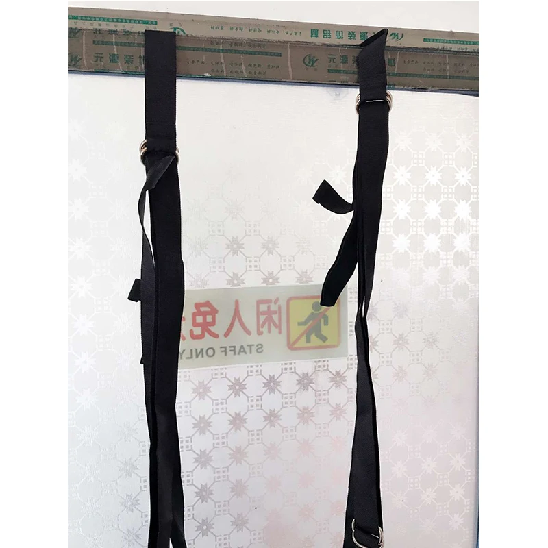 sex Swing Naked Bound Leather Bondage Restraint Open Leg Thigh Locking Wrist Cuffs Belt Belts Fetis