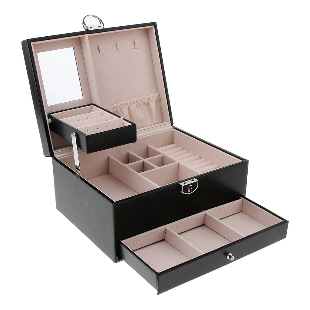 Ring Box Personalized Moden Engagement Wedding Leather Jewelry Storage Box