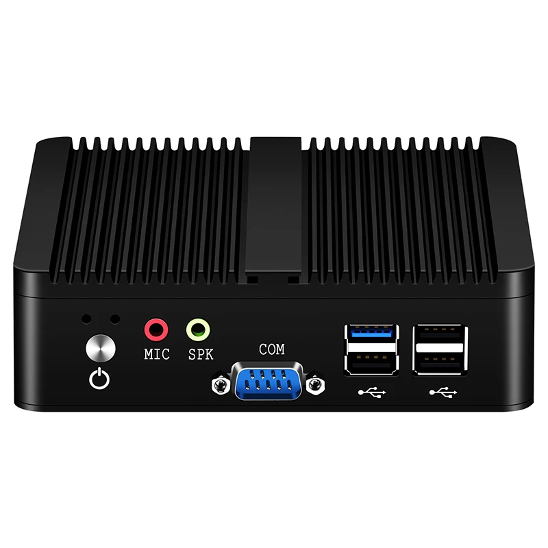 HLY Fanless Mini PC Dual LAN Celeron N2810 J1900 Mini Computer 2 Gigabit LAN Windows 7 4