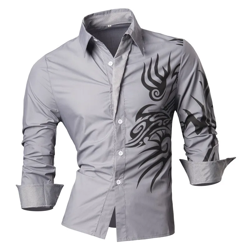 2018 Spring Autumn Features Shirts Men Casual Jeans Shirt New Arrival Long Sleeve Casual Slim Fit Male Shirts Z001 16