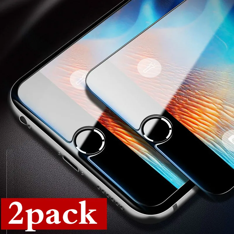 

2PCS Film Tempered Glass on For iphone X XS Max XR 6 6S 5 5S SE 4 4S Screen Protector For iPhone 7 Glass For Apple 6 6S 7 8 Plus