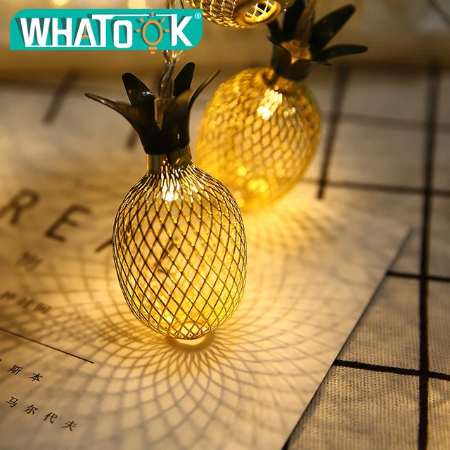 5m 40pcs Pineapple String Lights New Year Wedding Party Garland Led Light for Outdoor Christmas Decoration Warm White Lighting