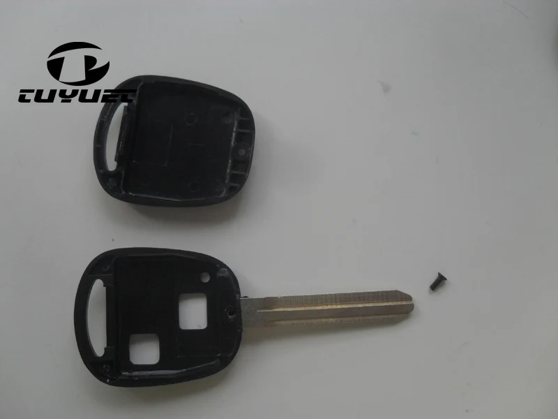 Сменные заготовки для ключей без выреза, 2 кнопки для Toyota Ville Previa Camry Prado, дистанционный ключ, оболочка TOY43, лезвие, 10 шт./лот