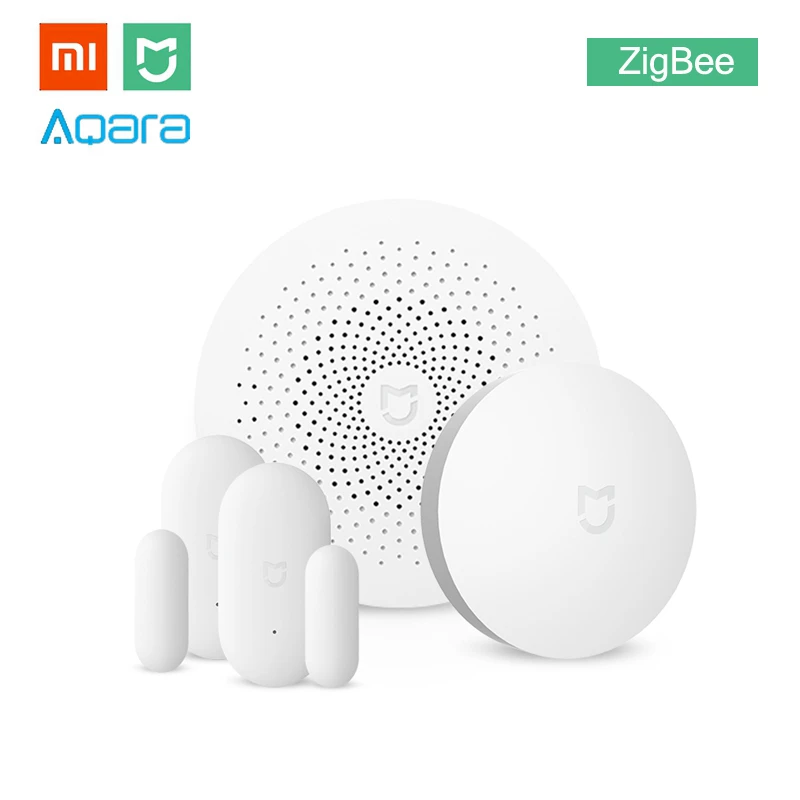 

Xiaomi MIJIA 4 in 1 Nurse Combo Bundle Smart Home Multifunction Hub Gateway Wireless Switch Window Door Sensor for Mi Home APP