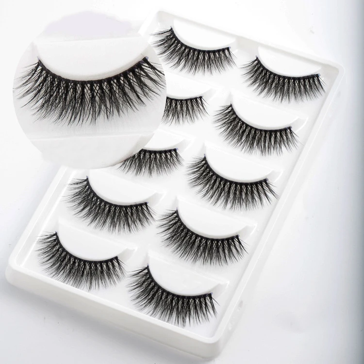 5 pairs 3D mink lashes false eyelashes natural makeup eyelash extension