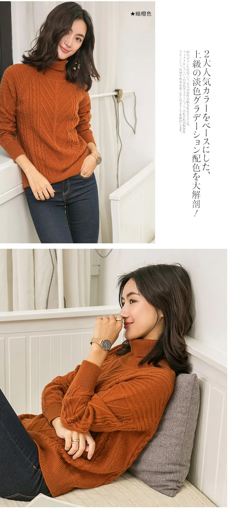 Women Sweaters Cashmere and Wool Knitting Pullovers Winter New Arrival Thick Turtleneck Jumpers Woman Woolen Standard Cloth