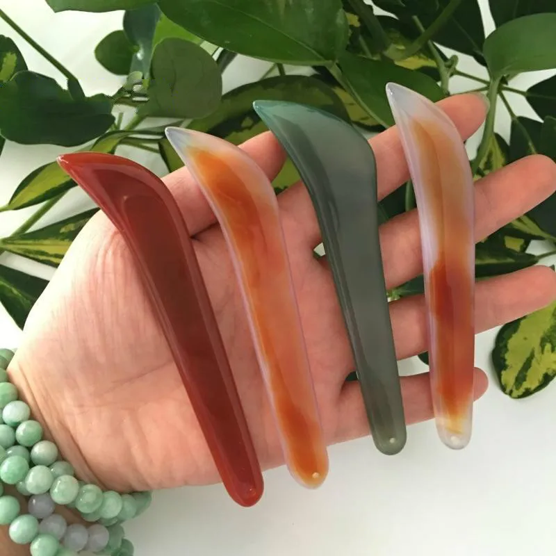 Free shipping1 pcs Natural jade Agate scraping plate With acupuncture Facial massage Free shipping1 pcs Natural jade Agate scraping plate With acupuncture Facial massage