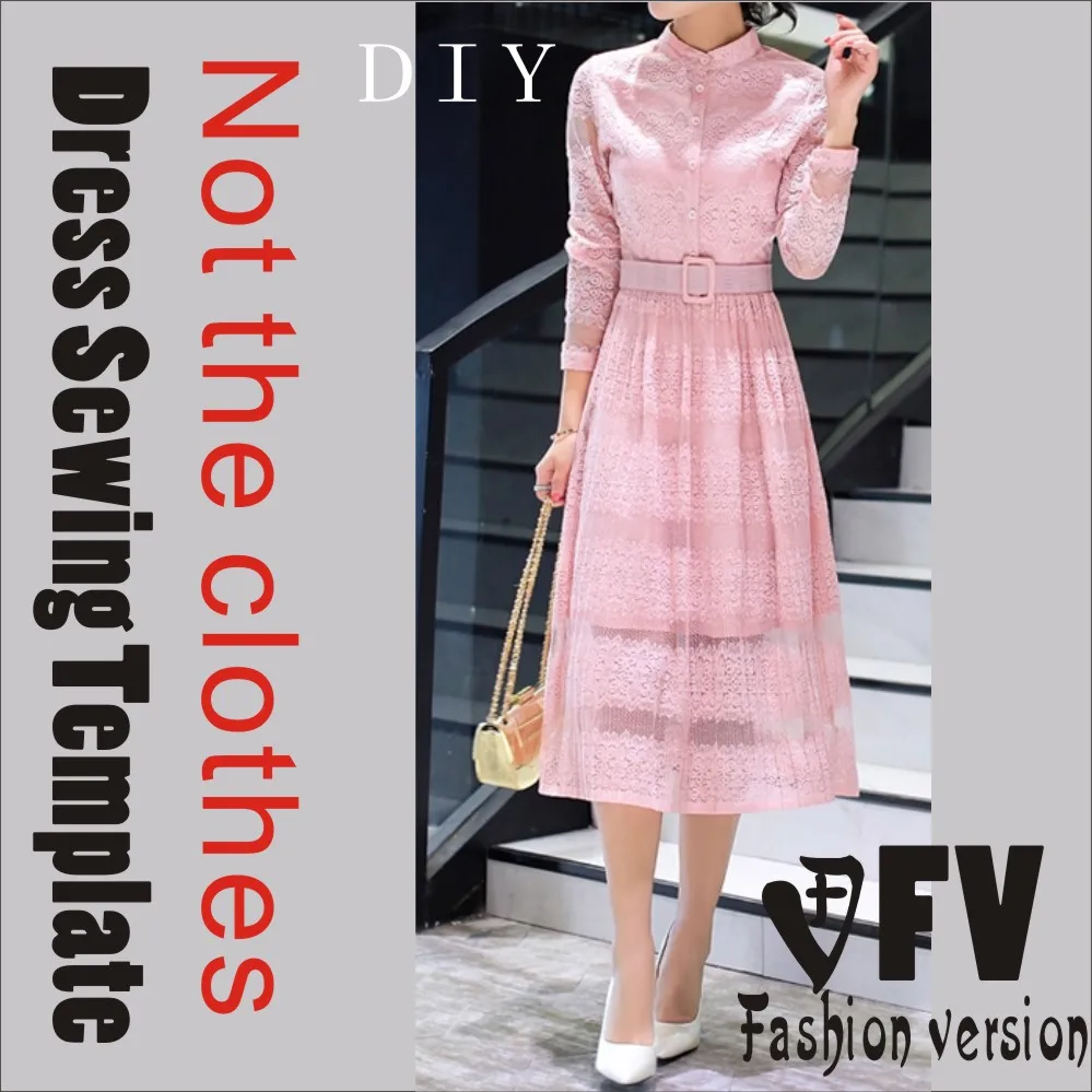 

Clothing DIY The dress Dresses Sewing Pattern cutting drawing Dress Sewing Template BLQ-241
