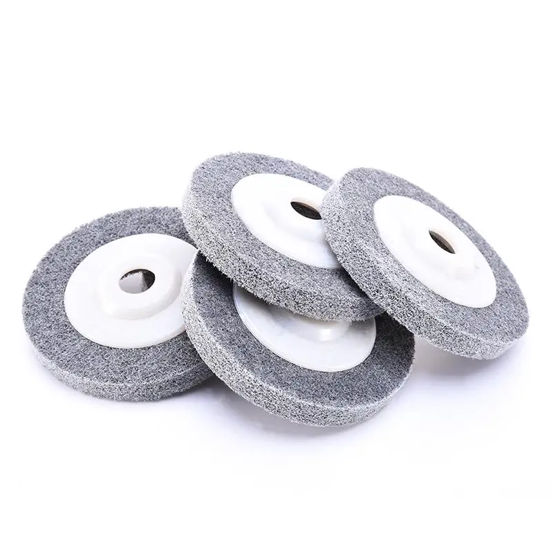 1Pc 100 * 12 * 16 Mm Fiber Polishing Wheel Buffing Pad Grinding Abrasive Disc For Metal Wood Polishing On Angle Grinder