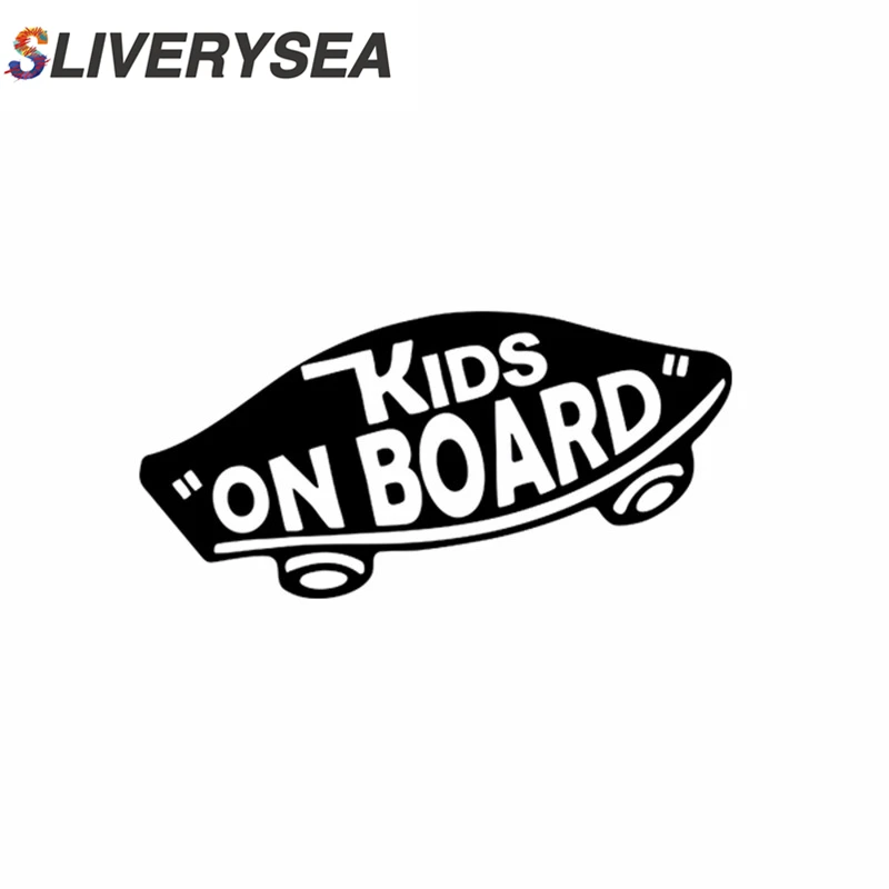 

SLIVERYSEA 19*8cm INTERNAL Kids On Board Baby on Board Car Stickers Warning Viny Decals Funny for Car Body Motorcycle Window