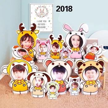 

2018 DIY creative photo pillow cartoon doll almofada valentine's day gift neck pillow travel pillow neck wedding decoration