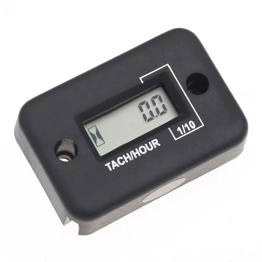 

FUNN-Digital Hour Meter Gauge LCD for Gasoline Engine Racing Motorcycle ATV Mower Snowmobile 0.1/99999Hrs (Black)