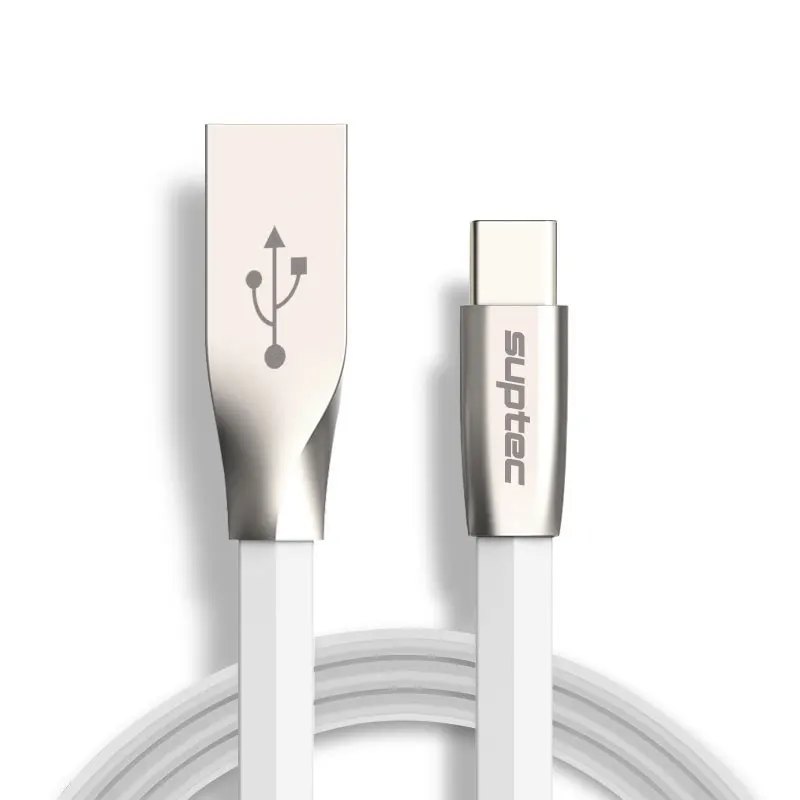 SUPTEC usb type-C кабель USB 3,1 type C кабель для быстрой зарядки USB-C шнур зарядного устройства для samsung S8 Xiaomi huawei P9 P10 LG OnePlus - Цвет: Silver