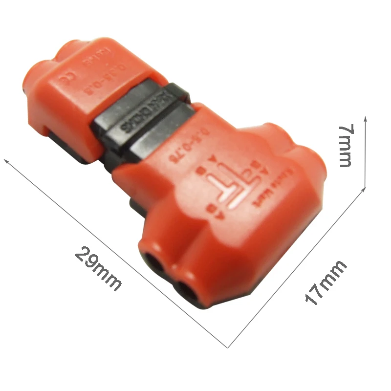 T type 2 pin cable splicing wire connector 2 way snap connectors easy