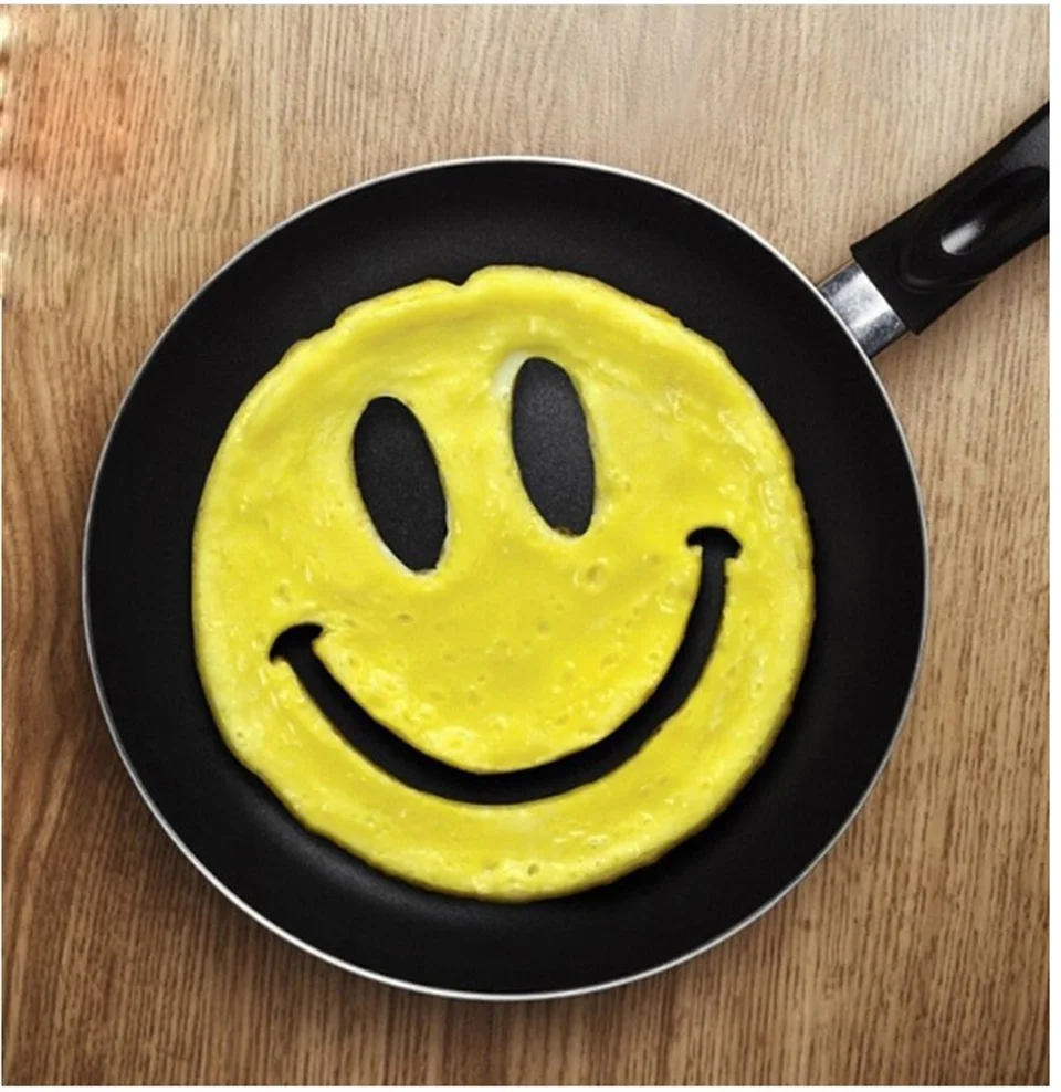 В форме лица с улыбкой для завтрака силиконовые формы 3D яйцо декоративная форма блинов Кухонные гаджеты для детей подарок для ребенка инструменты для приготовления пищи аксессуары