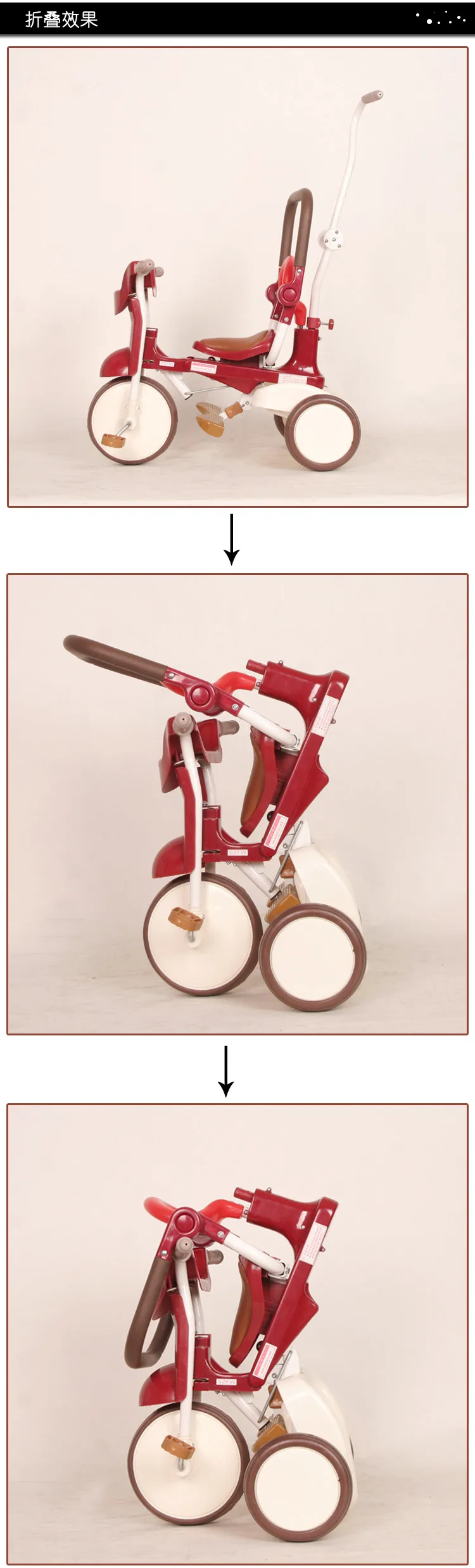 Коричневый Детские Коляски Baby шаг за шагом складной трехколесный велосипед японский два поколения тележка с же тележка кенгуру