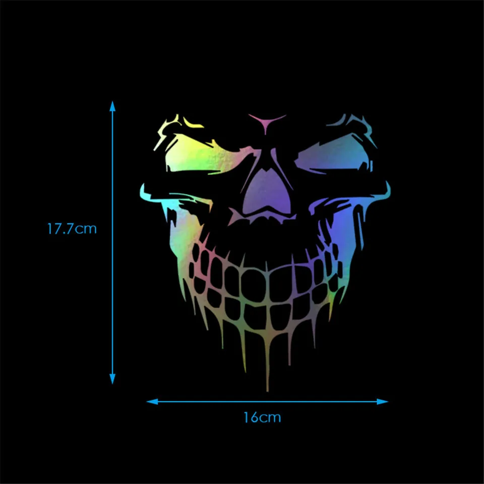 3D Skull Stickers Creative Car Stickers & Decals Car Styling Head Rear Windshield Stickers Car Door Window Stickers 15.917 (8)