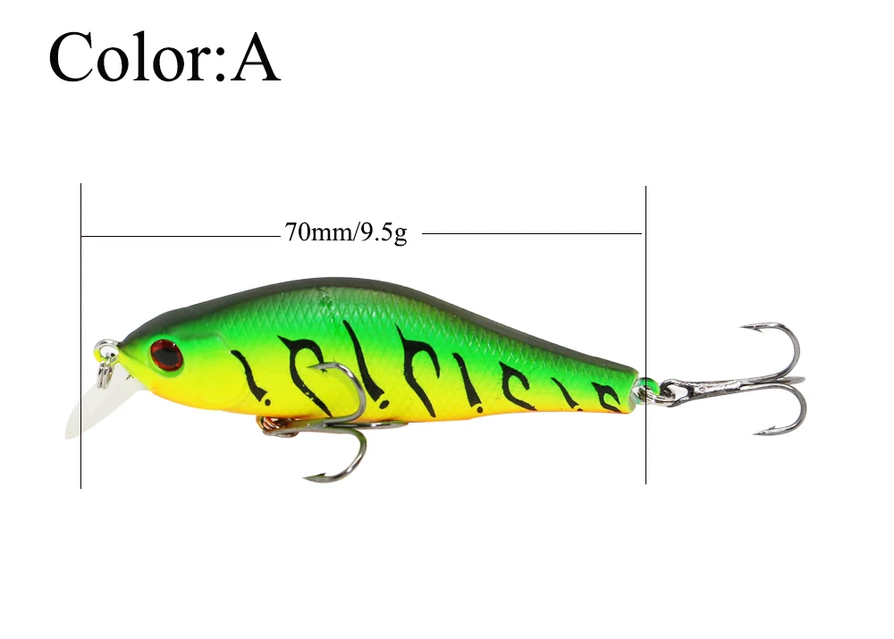 AI-SHOUYU блесна рыболовные приманки 70 мм/9,5 г подвесная искусственная Магнитная жесткая приманка бас воблер PESCA приманка, рыболовные снасти