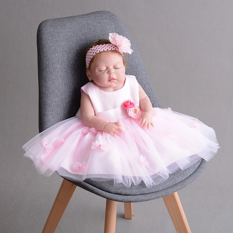 

Baby Girl Dress 1 Year Old Girl Birthday Dress with Flower Headband Wedding Flower Girl Dress Tulle Lace Frock A015 Vestido Robe