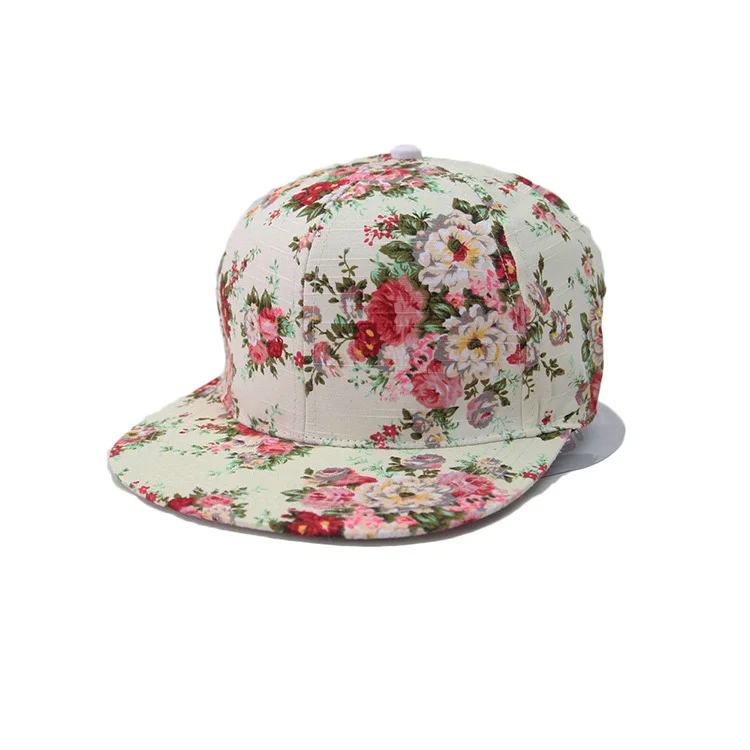 LOVINGSHA HIGH QUALITY NEW Hot Selling Hats PRINT flowers Baseball Caps hats for men women Snapback Caps Hip Hop bone B311 - Цвет: pink