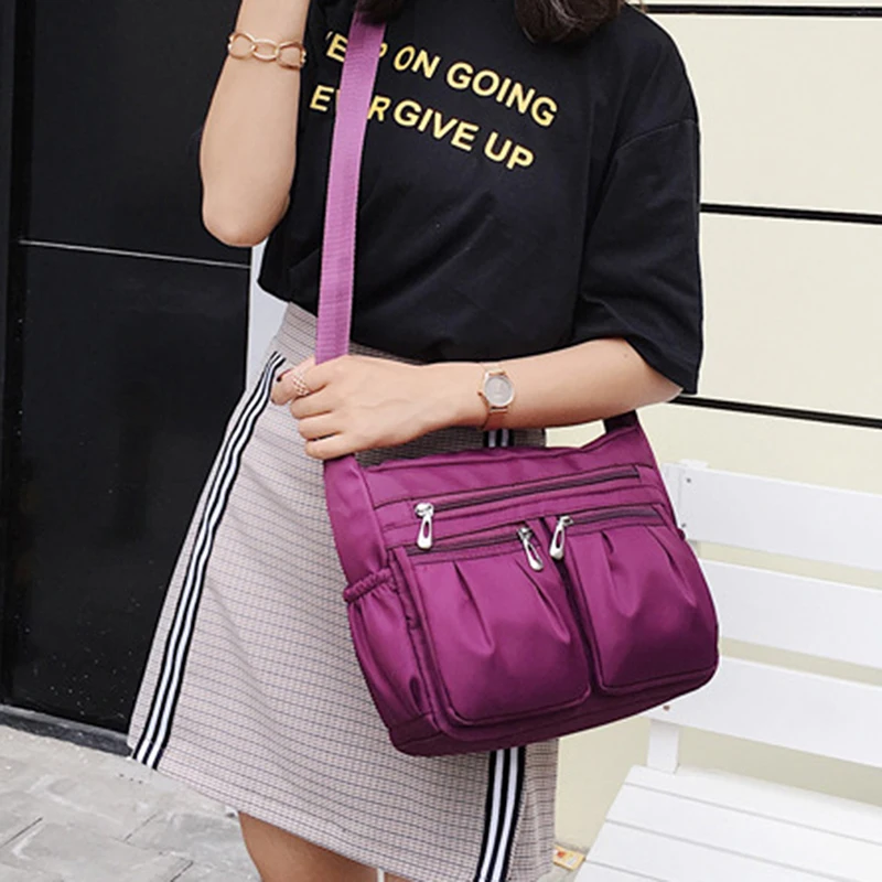 Nylon Diagonal Cross Bag Youth Fashion Casual Version Ladies Large Capacity Waterproof Shoulder Bag - 32991864915