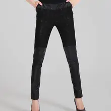 Горячая новая весенняя шелковая с гипюровой верхней частью и микро-игра для женщин и детей постарше комплект с леггинсами, земельный шнек сверлы, Искусственная кожа эластичная манжета с эластичной талией